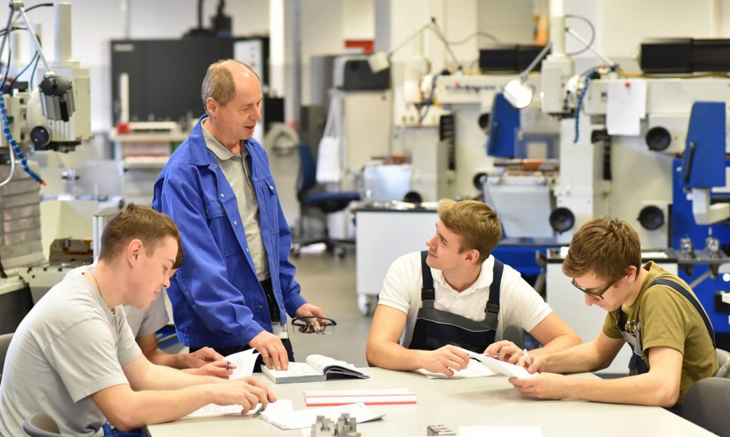Apprentices being trained